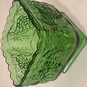 Vintage Antique Green Glass dish